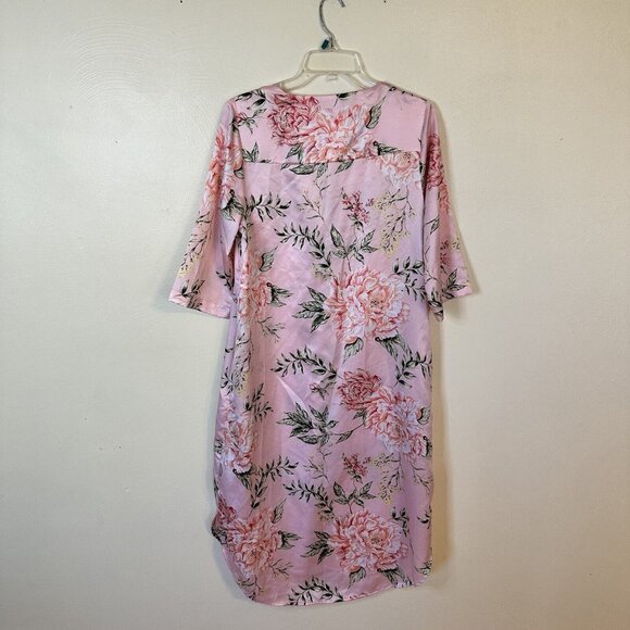 CABERNET BY SLEEP SENSE Womens Kaftan Pink FLORAL ROBE SIZE Small MuMu Lounge - Picture 5 of 11